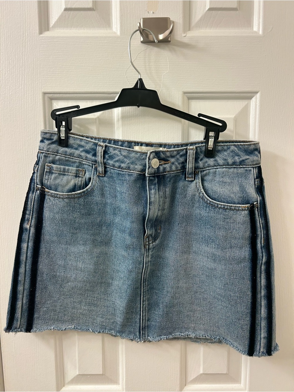 Pacsun Jean Mini Skirt with velvet stripes